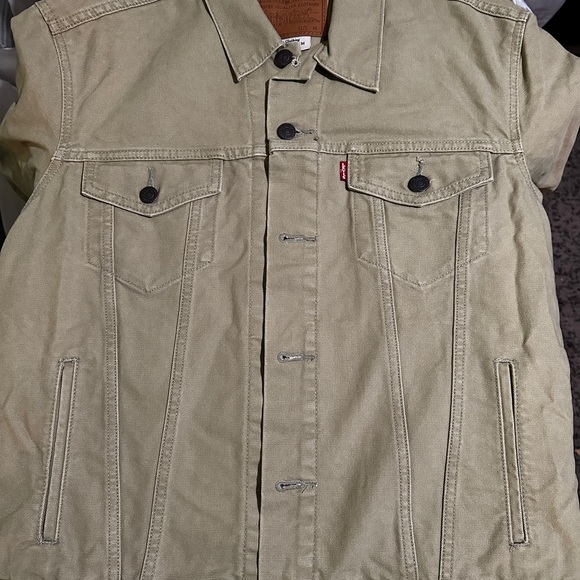 LEVI'S MEN'S HAYSTACK TRUCKER JACKET  Mint/green size: M - Picture 4 of 5